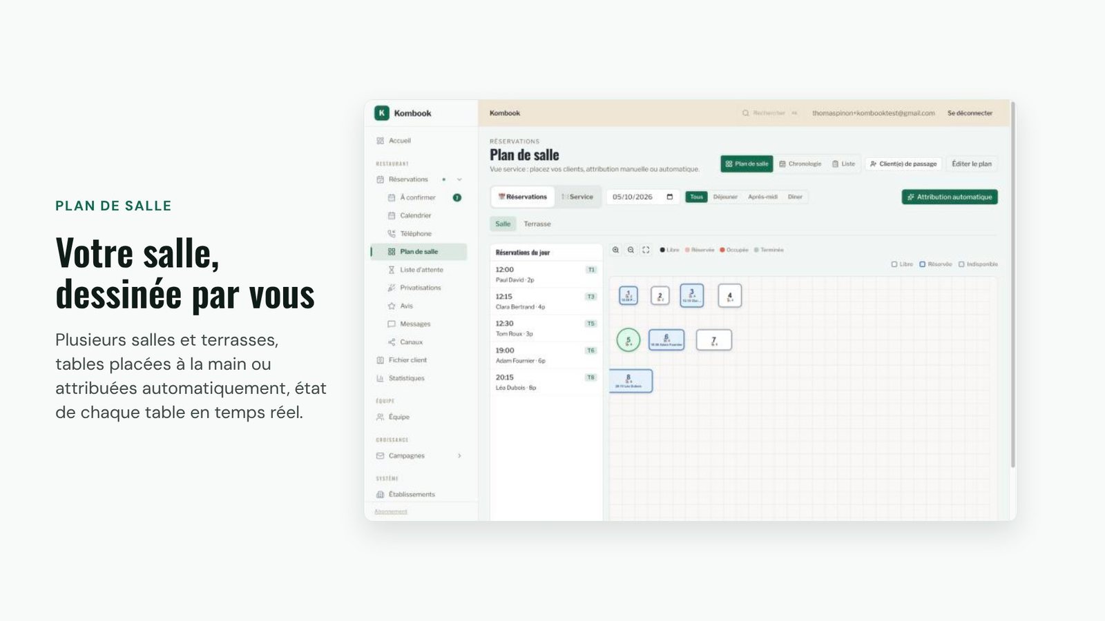Plan de salle : votre salle, dessinée par vous