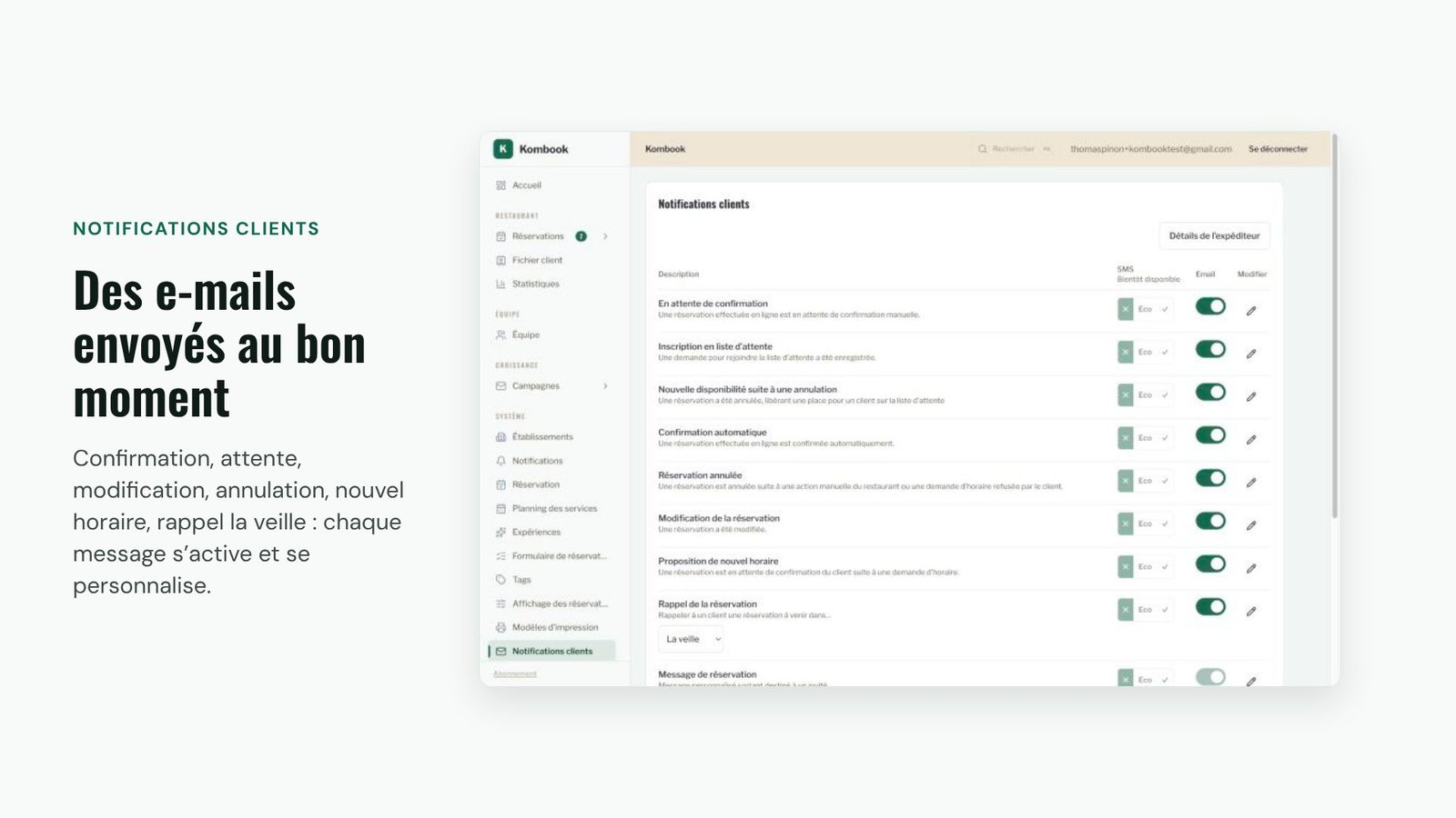 Notifications clients : des e-mails envoyés au bon moment